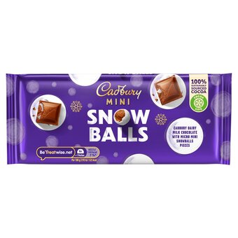 Tesco Cadbury dairy milk mini snowballs 110g offer