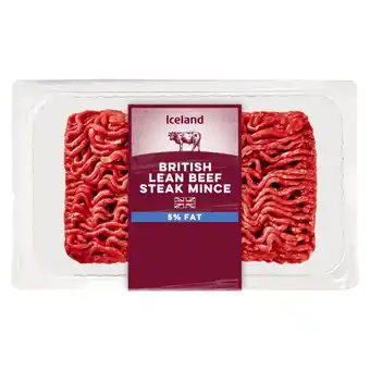 Iceland Iceland british lean beef steak mince 5% fat offer