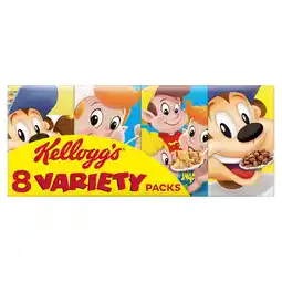 Iceland Kellogg's 8 variety packs 196g offer