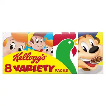 Iceland Kellogg's 8 variety packs 196g offer