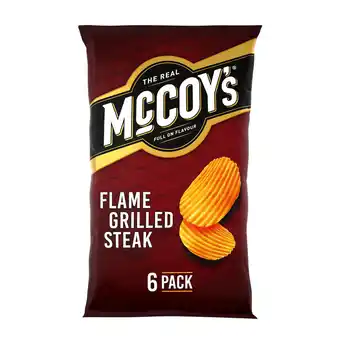 Iceland Mccoy's flame grilled steak flavour potato crisps 6 x 25g offer