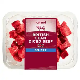 Iceland Iceland british lean diced beef 5% fat offer
