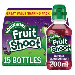Iceland Robinsons fruit shoot apple & blackcurrant 15 x 200ml offer