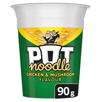 Iceland Pot noodle standard pot noodle chicken & mushroom 90 g offer