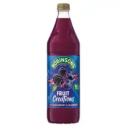 Iceland Robinsons fruit creations blackberry & blueberry squash 1l offer