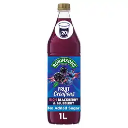 Iceland Robinsons fruit creations blackberry & blueberry squash 1l offer