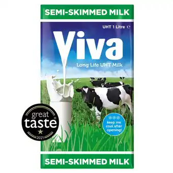 Iceland Viva semi-skimmed long-life milk 1l offer