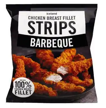 Iceland Iceland barbeque chicken breast fillet strips 500g offer
