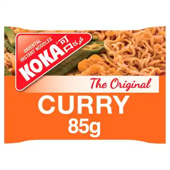 Iceland Koka the original curry flavour oriental instant noodles 85g offer