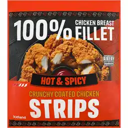 Iceland Iceland hot and spicy chicken breast fillet strips 500g offer