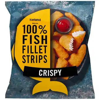 Iceland Iceland made with 100% fish fillet strips crispy 400g offer