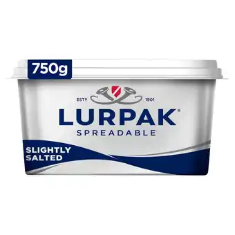 Iceland Lurpak slightly salted spreadable blend of butter and rapeseed oil 750g offer
