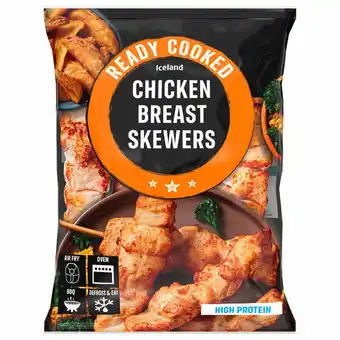 Iceland Iceland ready cooked chicken breast skewers 340g offer