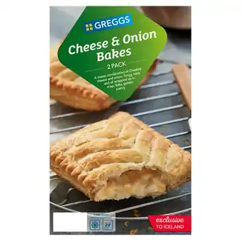 Iceland Greggs 2 cheese & onion bakes 288g offer