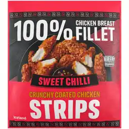 Iceland Iceland sweet chilli chicken breast fillet strips 500g offer