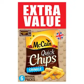 Iceland Mccain quick chips crinkle 6 x 100g (600g) offer