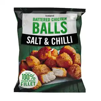Iceland Iceland salt and chilli battered chicken balls 490g offer