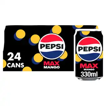 Iceland Pepsi max no sugar mango 24 x 330ml offer