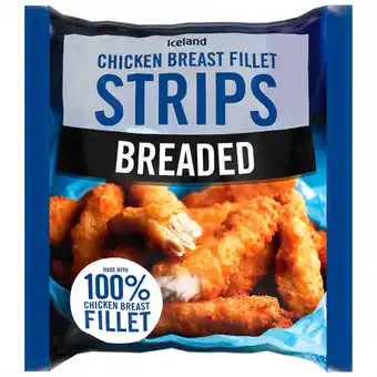 Iceland Iceland breaded chicken breast fillet strips 500g offer