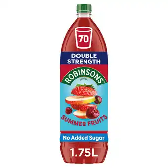 Iceland Robinsons double strength summer fruits no added sugar fruit squash 1.75l offer
