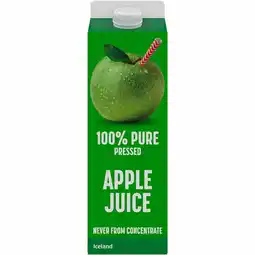 Iceland Iceland 100% juicy pressed apple juice never from concentrate 1l offer