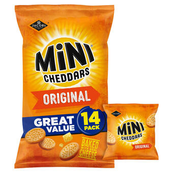 Iceland Jacob's mini cheddars original 322g offer