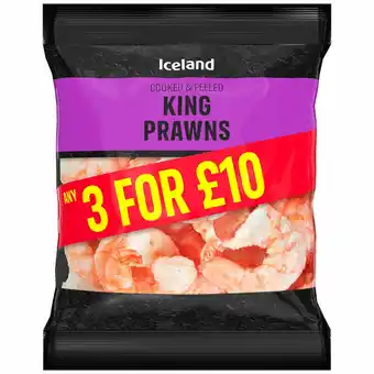 Iceland Iceland cooked & peeled king prawns 250g offer