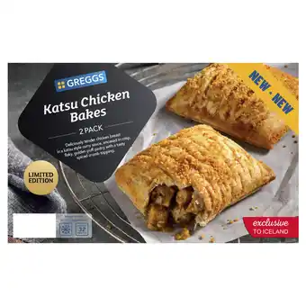 Iceland Greggs limited edition 2 katsu chicken bakes 320g offer