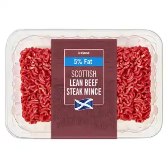 Iceland Iceland scottish lean beef steak mince 5% fat 360g offer