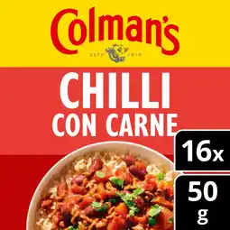Iceland Colman's recipe mix chilli con carne 50 g offer