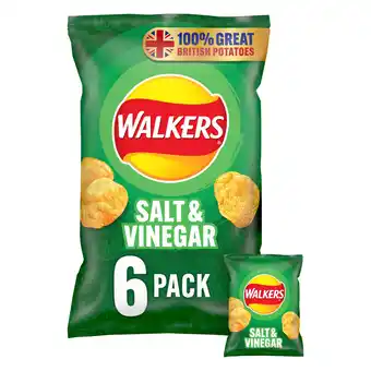 Iceland Walkers salt & vinegar multipack crisps 6x25g offer