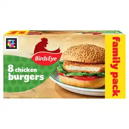 Iceland Birds eye 8 chicken burgers 400g offer