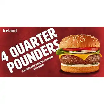 Iceland Iceland 4 quarter pounders 454g offer
