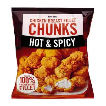 Iceland Iceland hot and spicy chicken breast fillet chunks 500g offer