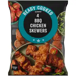 Iceland Iceland ready cooked bbq chicken skewers 340g offer