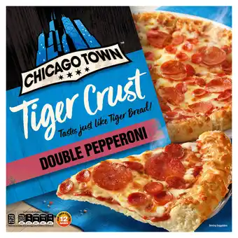 Iceland Chicago town tiger crust double pepperoni pizza 320g offer