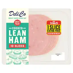 Iceland Deli co cooked lean ham 12 slices 230g offer