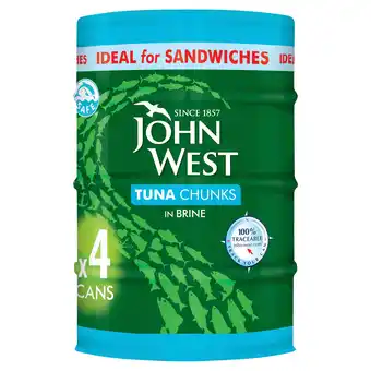 Iceland John west tuna chunks in brine 4 x 132g offer