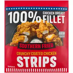 Iceland Iceland southern fried chicken breast fillet strips 500g offer