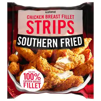 Iceland Iceland southern fried chicken breast fillet strips 500g offer