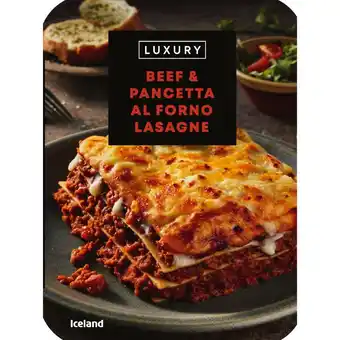 Iceland Iceland beef and pancetta al forno lasagne 450g offer