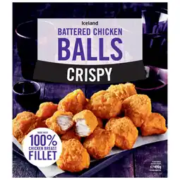 Iceland Iceland crispy battered chicken balls 490g offer