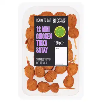 Iceland 12pk mini chicken tikka satay 120g offer