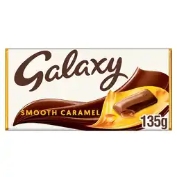 Iceland Galaxy smooth caramel & milk chocolate block bar vegetarian 135g offer