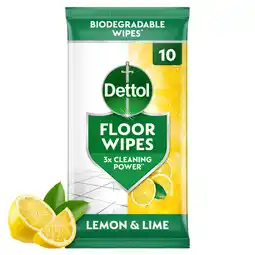 Iceland Dettol floor wipes citrus, 10 large wipes offer