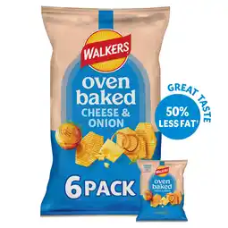 Iceland Walkers baked cheese & onion multipack snacks crisps 6 x 22g offer