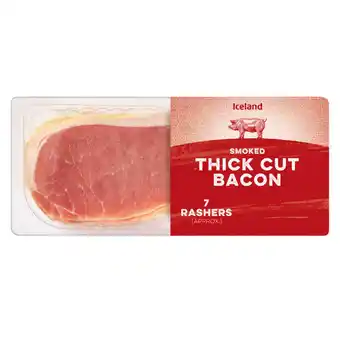 Iceland Iceland 7 rashers (approx.) smoked thick cut back bacon 300g offer