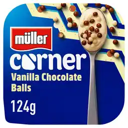 Iceland Müller corner delicious, creamy yogurt vanilla chocolate balls 124g offer