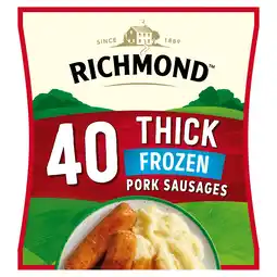 Iceland Richmond 40 thick pork sausages 1720g offer