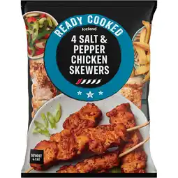 Iceland Iceland ready cooked salt and pepper chicken skewers 340g offer
